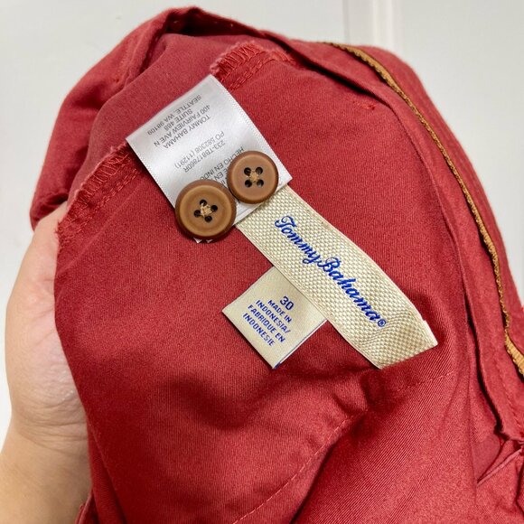 New Tommy Bahama Mens Flat-Front Cotton Shorts Size 30 / 10” Inseam - Picture 6 of 7